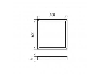 KANLUX Rám ADTR-H přisazená montáž, pro panel BLINGO 600x600mm (29843)