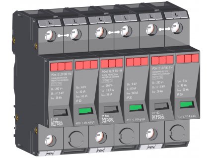 KIWA Svodič I+II+III POm I 3 LCF BD 114 přepětí, modulární