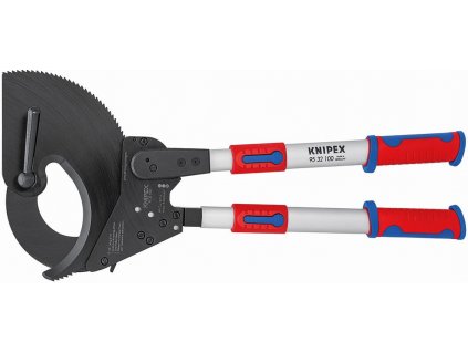 KNIPEX 95 32 100 Nůžky na kabely s teleskopickými rukojeťmi- ráčnové