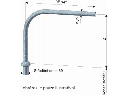 KOOPERATIVA Výložník UZB 2-1000/180 žárový zinek