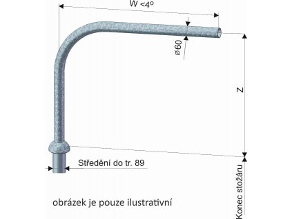 KOOPERATIVA Výložník UZB 2-1000/90 žárový zinek