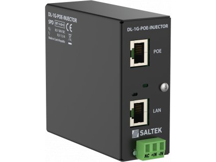 SALTEK Ochrana DL-1G-POE-INJECTOR přepěťová pro Ethernet 1 Gbit/s (Cat.6) s PoE režimu A, B 2 kA (10/350 µs)