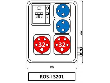 Skříň SEZ ROS-I 3201 zásuvková jištěná