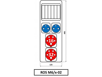 Skříň SEZ ROS-M6/X-02 zásuvková