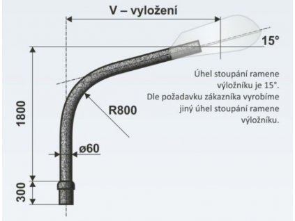 AMACO Výložník V1/1000/89 žárový zinek obloukový