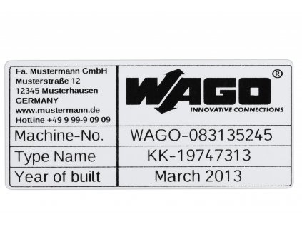 WAGO Štítek typový bez potisku 70x33mm 500 štítků na cívce