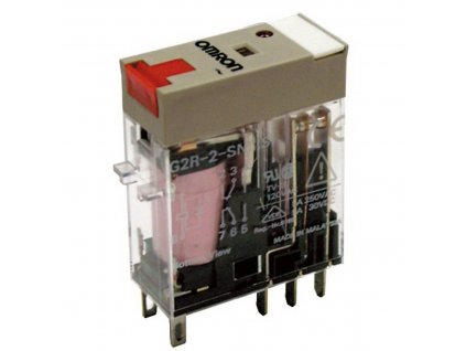 OMRON Relé G2R-2-SNI 230AC(S) NEW s LED diodou a testovacím tlačítkem