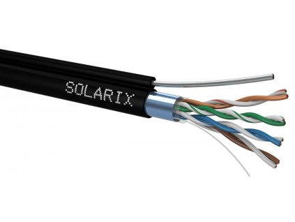 SOLARIX Kabel FTP 4x2x0,5 CAT5E PE samonosný (balení 305m/cívka)