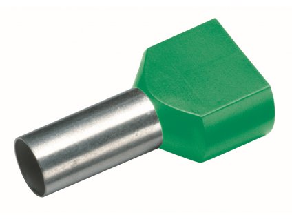 CIMCO Izolovaná dvojitá dutinka Cu 2 x 6/14 mm, zelená (100 ks)
