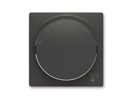 ABB Zoni 3292T-A00300_237 Ovládač (kryt) termostatu prostorového s otočným ovládáním, s upevňovací maticí; matná černá