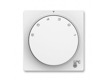 ABB Zoni 3292T-A00300_240 Ovládač (kryt) termostatu prostorového s otočným ovládáním, s upevňovací maticí; matná bílá