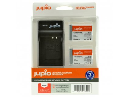 Set Jupio 2x NB-13L 1050 mAh + USB nabíječka