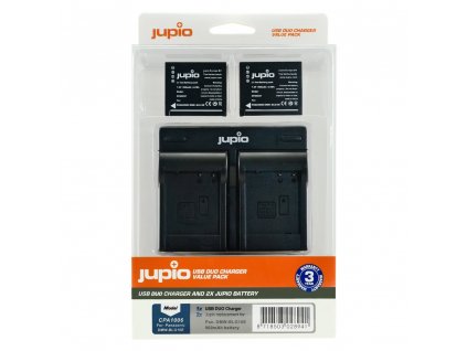 Set Jupio 2x DMW-BLG10 - 900 mAh + USB duální nabíječka