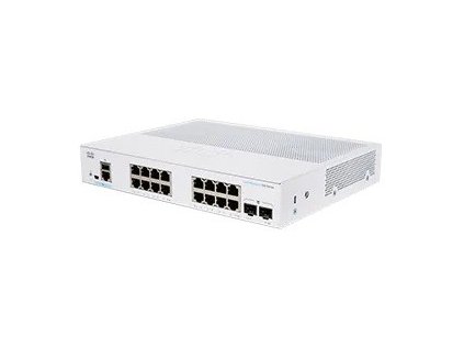 Cisco switch CBS250-16T-2G (16xGbE,2xSFP,fanless)