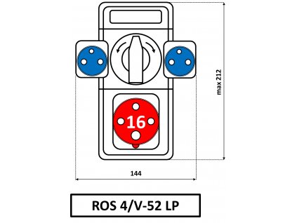 ROS4/V-52 LP minirozvodnice jištěná, vyp