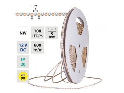 LED pásek stranový SMD3014 NW, 100LED/m,