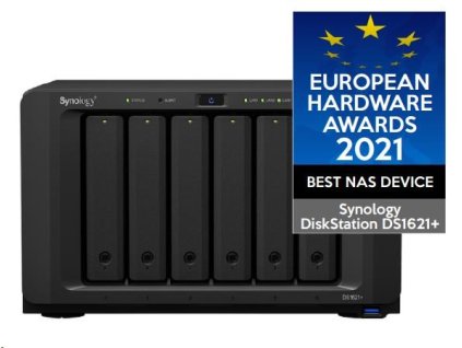 Synology DS1621+ DiskStation (4C/Ryzen V1500B/2,2GHz/4GBRAM/6xSATA/2xM.2/3xUSB3.2/2xeSATA/4xGbE/1xPCIe)