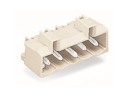 WAGO Konektor 721-442/001-000 s pájecími piny THT Pájecí kontakt 1,0 × 1,0 mm Úhlové provedení, šedá
