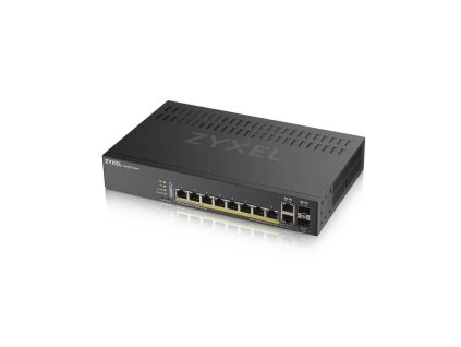 Zyxel GS1920-8HPV2 10-port Smart Managed PoE Switch Switch, 8x gigabit RJ45, 2x gigabit RJ45/SFP, 130W pro PoE
