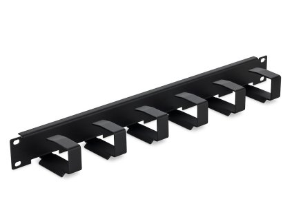 Vyvazovací panel Triton 19", 1U, 6x vyvazovací háček 70 x 27 mm s náběhem, vhodné pro vyšší zatížení