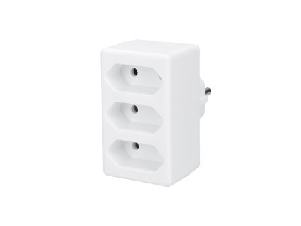 Solight rozbočka, 3x 2,5A, bílá