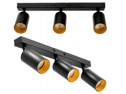 34686 34686 led stropni svitidlo viki gold 3xgu10 cerne