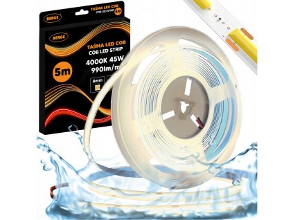 49219 49219 led pasek cob neon 12v 480d 9w m ip67 990lm 5m neutralni barva