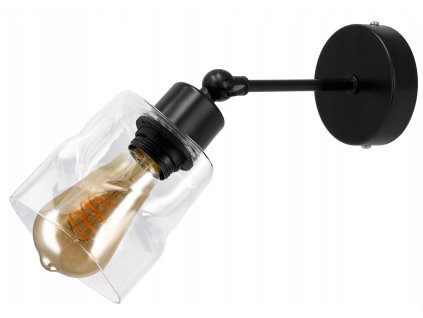 45058 sklenene led nastenne svitidlo 1xe27 rolovaci pruhledny ctverec