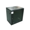 RACK 19" nástěnný ZETA 12U 600x450 RAL9004, dveře sklo k samosestavení, černý