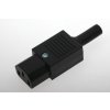 BULGIN Zásuvka-spojka 230V/10A kabelová přístrojová přímá IP20 černá