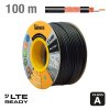 Koaxiální kabel Televes T100 215501 6,6mm Cu/Cu, 100m, černý, cívka, venkovní