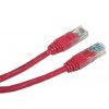 Patch kabel UTP cat 5e, 1m - červený