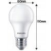 54340 4 led zarovka e27 philips 8w 806lm 2700k a60 tepla bila