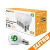 53464 sada 6x led zarovka e14 g45 3w kulova 270lm studena bila