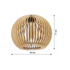 54163 4 drevena koule led stropni lampa e27