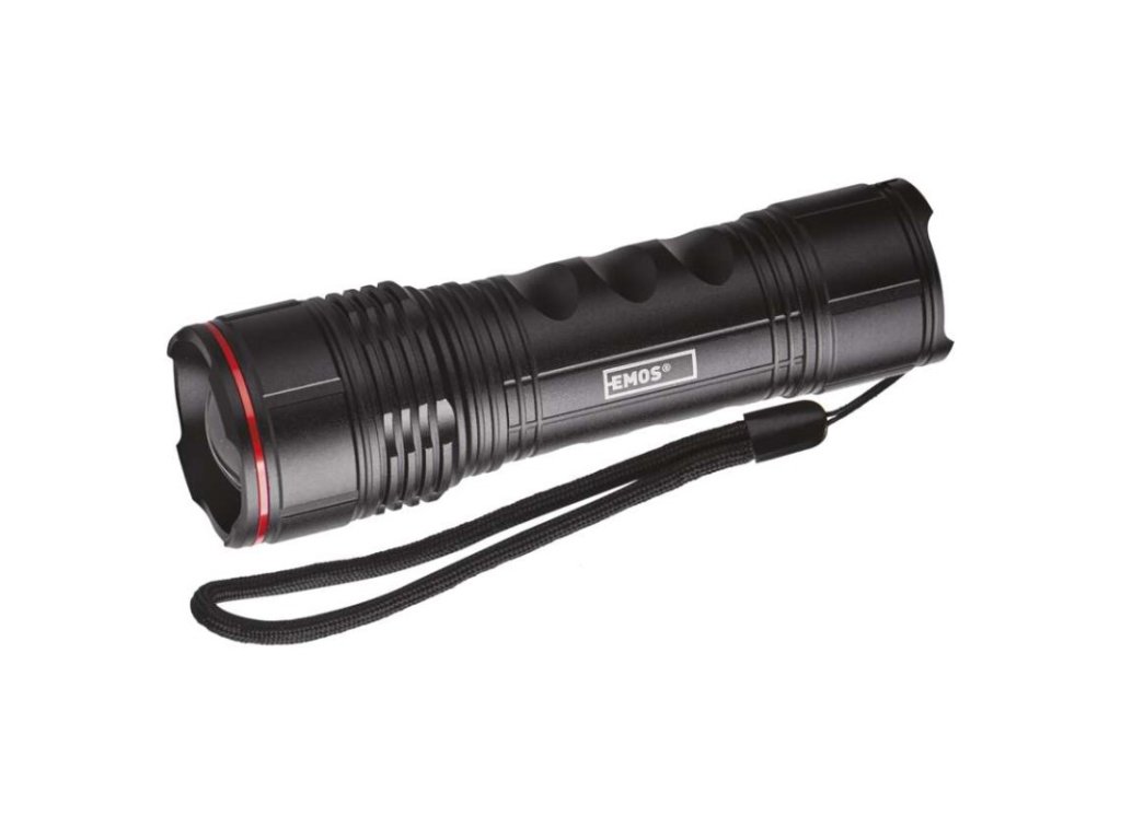 LED svítilna kovová, 500 lm, 4× AAA, FOKUS