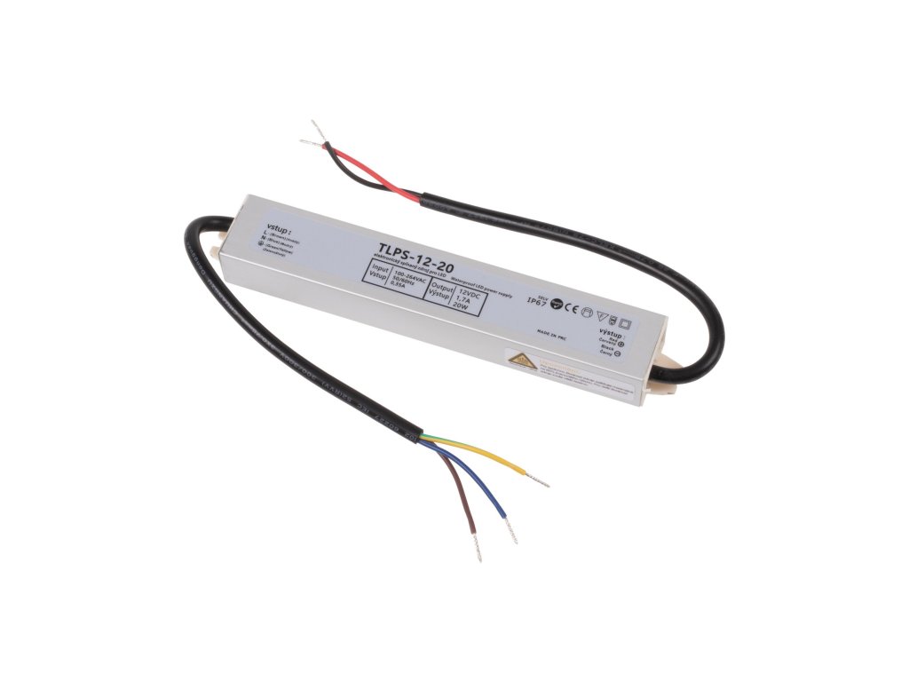 LED zdroj 12V 20W IP67 TLPS-12-20 - LED zdroj 12V 20W IP67 TLPS-12-20