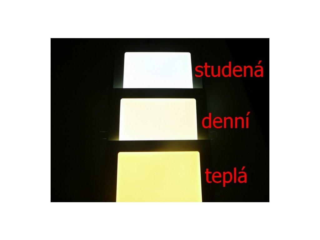 PS6 LED panel 6W přisazený čtverec - Studená bílá