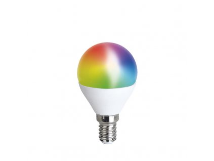 Solight LED SMART WIFI žárovka, miniglobe, 5W, E14, RGB, 400lm