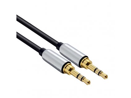 Solight JACK audio kabel, JACK 3,5mm konektor - JACK 3,5mm konektor, stereo, blistr, 1m