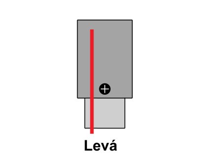 Koncovka Z3F s přívodem pro třífázovou lištu - Bílá levá