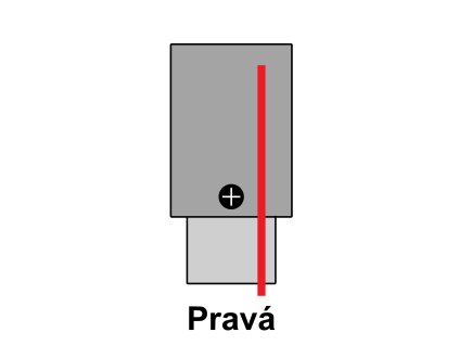 Koncovka Z3F s přívodem pro třífázovou lištu - Bílá pravá