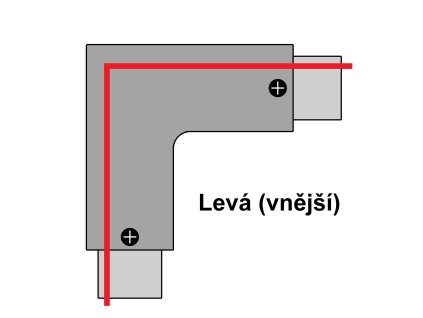 L spojka pro Z3F lištu - Černá levá