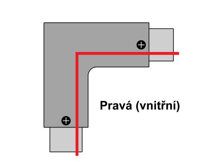 L spojka pro Z3F lištu - Bílá pravá