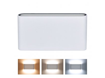 Solight LED venkovní nástěnné osvětlení Modena, 12W, 680lm, 120°, bílá