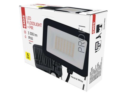 LED reflektor INOVO s pohybovým čidlem, 30W, antracit,  neutrální bílá