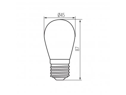 ST45 LED 0,9W E27-GR   Světelný zdroj LED"