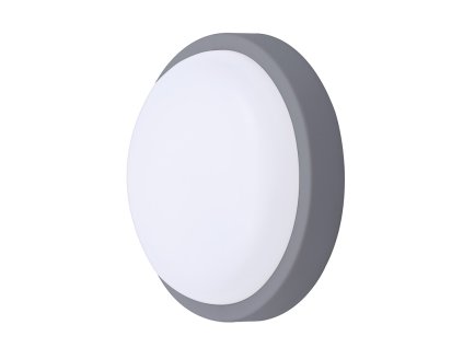 Solight LED venkovní osvětlení kulaté, 20W, 1500lm, 4000K, IP54, 20cm, šedá barva