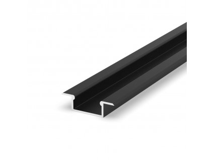 LED profil P6-2 černý vestavný - Profil bez krytu 2m