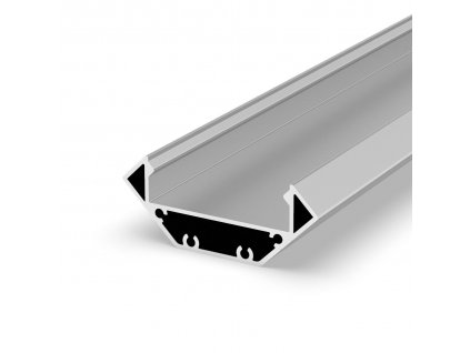 LED profil P3-3 stříbrný rohový - Profil bez krytu 1m